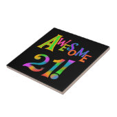 21素晴らし誕生日Tシャツとギフト タイル (側面)