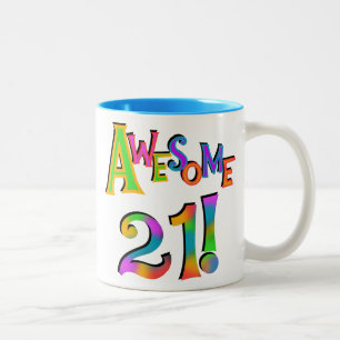 21素晴らし誕生日Tシャツとギフト ツートーンマグカップ