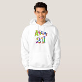 21素晴らし誕生日Tシャツとギフト パーカ (正面フル)