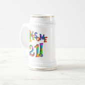 21素晴らし誕生日Tシャツとギフト ビールジョッキ (正面左)