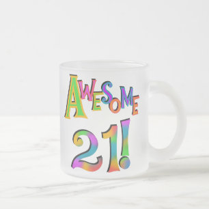21素晴らし誕生日Tシャツとギフト フロストグラスマグカップ