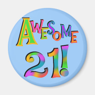21素晴らし誕生日Tシャツとギフト マグネット