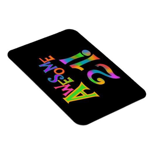 21素晴らし誕生日Tシャツとギフト マグネット (右側)