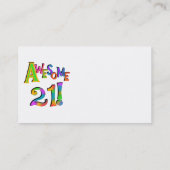 21素晴らし誕生日Tシャツとギフト 名刺 (裏面)