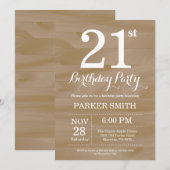 21素朴歳の誕生日招待状 招待状 (正面/裏面)
