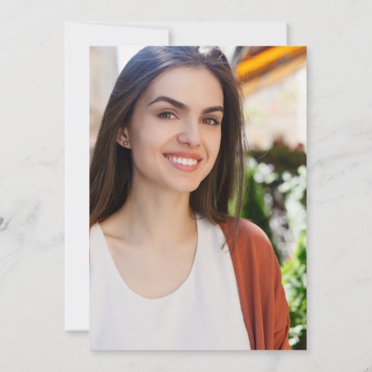 21紫色の誕生日の写真の招待状 招待状 (裏面)