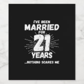 21結婚した年21おもしろい周年 ワインラベル (シングルラベル)