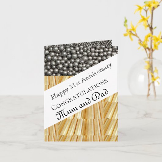 21結婚周年記念 カード (黄色い花)