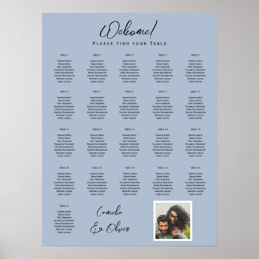 21表ほこりっぽい青い写真の座席表 ポスター