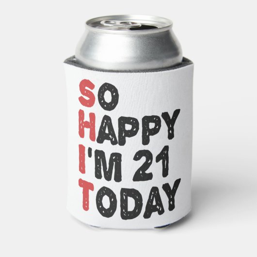 21誕生日おめでとう今日21ギフトおもしろい 缶クーラー (缶裏面)