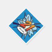 21誕生日おもしろいレトロ漫画帳 スタンダードカクテルナプキン (角)