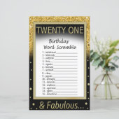 21誕生日の単語スクランブルゲーム (スタンド正面)