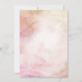 21誕生日パーティーウォーターカラーボホフラワーズフェザー 招待状 (裏面)