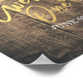 21誕生日パーティーウッドフラワーストリングライトウェルカム ポスター (角)