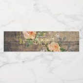 21誕生日パーティー素朴ウッドフラワーストリングライト ペットボトルラベル (シングルラベル)