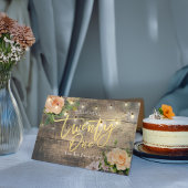 21誕生日パーティー素朴ウッドフラワーストリングライト 招待状