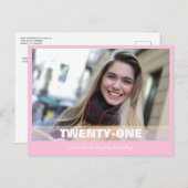 21誕生日写真はがき ポストカード (正面/裏面)