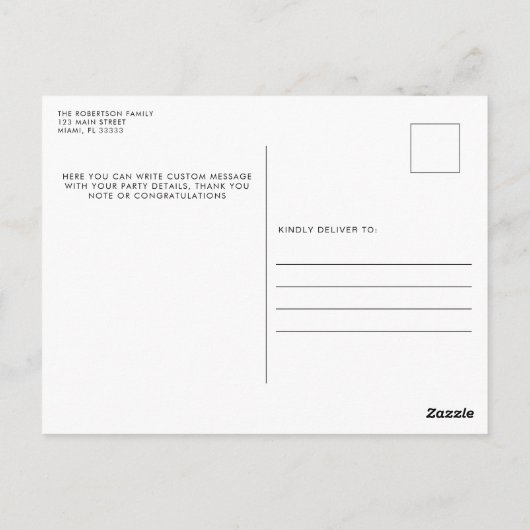 21誕生日写真はがき ポストカード (裏面)