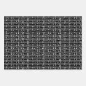 21誕生日白黒タイポグラフィ番号 ラッピングペーパーシート (正面)