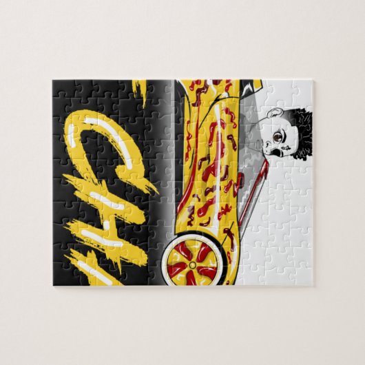 21野蛮な車のデザイン ジグソーパズル (横)