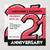 21間抜け年記念パーティの招待状 招待状 (正面/裏面)