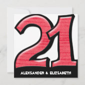 21間抜け年記念パーティの招待状 招待状 (裏面)