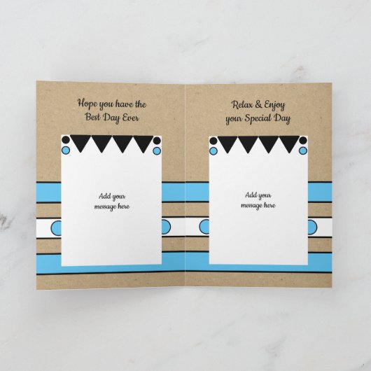 21青素晴らし黒21番目の素朴誕生日 カード (内部)