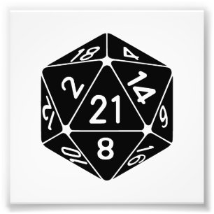 21面21歳の誕生日D20ファンタジーゲーマーダイ フォトプリント