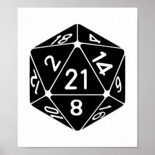 21面21歳の誕生日D20ファンタジーゲーマーダイ ポスター