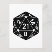 21面21歳の誕生日D20ファンタジーゲーマーダイ ポストカード (正面)