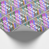 21鮮やか歳カラフルの誕生日+名前をカスタムする ラッピングペーパー (角)