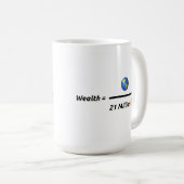 2100万ビットコインで分割されたもの コーヒーマグカップ (正面右)