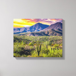 2124-2-Arizona Desert at Sunset キャンバスプリント