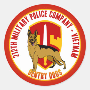 212th MP Co.ベトナム-歩哨犬 ラウンドシール