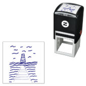 213.灯台と桟橋 セルフインキングスタンプ (インサイチュ)