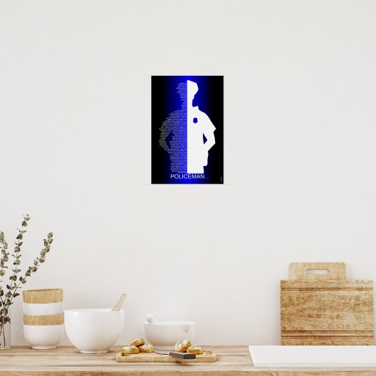 213.警官 ポスター (キッチン)
