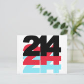 214市外局番 ポストカード (スタンド正面)