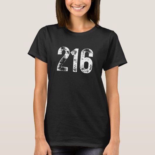216 Area Code Cleveland OH Mobile Telephone Area C Tシャツ (正面)