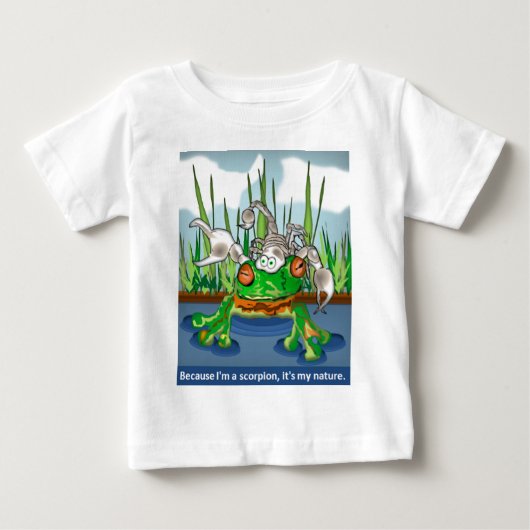 218.サソリとカエル ベビーTシャツ (正面)