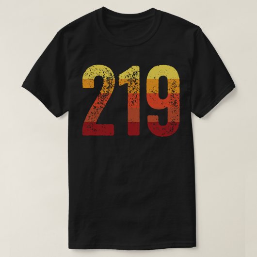 219エリアコードインディアナヴィンテージ3 Tシャツ (デザイン正面)