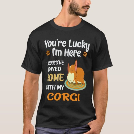 21 あなたはラッキーコーギー Tシャツ (正面)