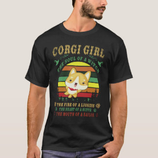 21 コーギー 魔女の魂を持つコーギー Tシャツ