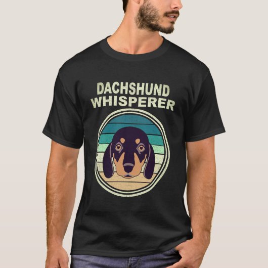 21 ダックスフント ささやき ヴィンテージ Tシャツ (正面)