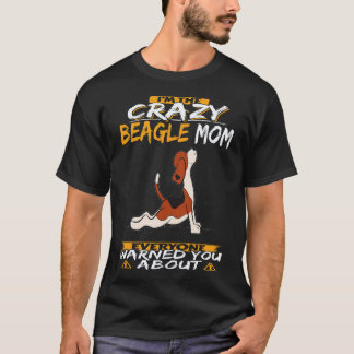 21 ビーグル大好き！クレイジービーグルママ Tシャツ