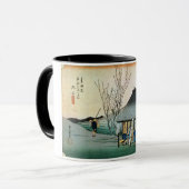 21.丸子宿、広重丸子宿、広重、浮世絵 マグカップ (正面左)
