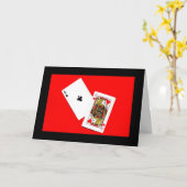 21?幸運だ！誕生日カード カード (黄色い花)