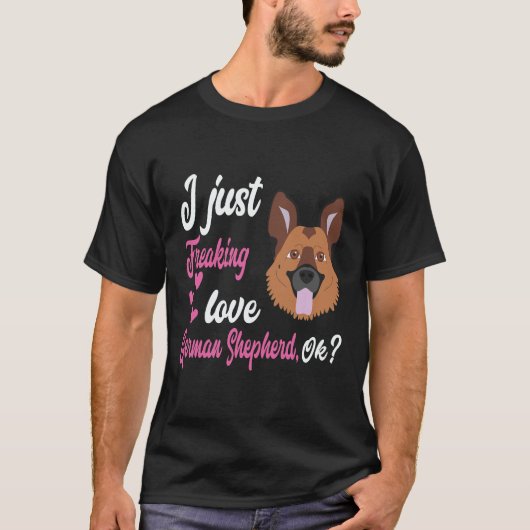 21 私はシェパードが大好きだなんてドイツ人だもの Tシャツ (正面)