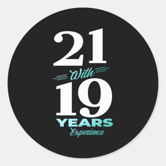21 19年の経験と40th ラウンドシール (正面)