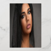 21 21歳の誕生日パーティーシルバー（白） 箔招待状 (裏面)