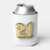 21 21誕生日金ゴールドバルーン 缶クーラー (缶正面)